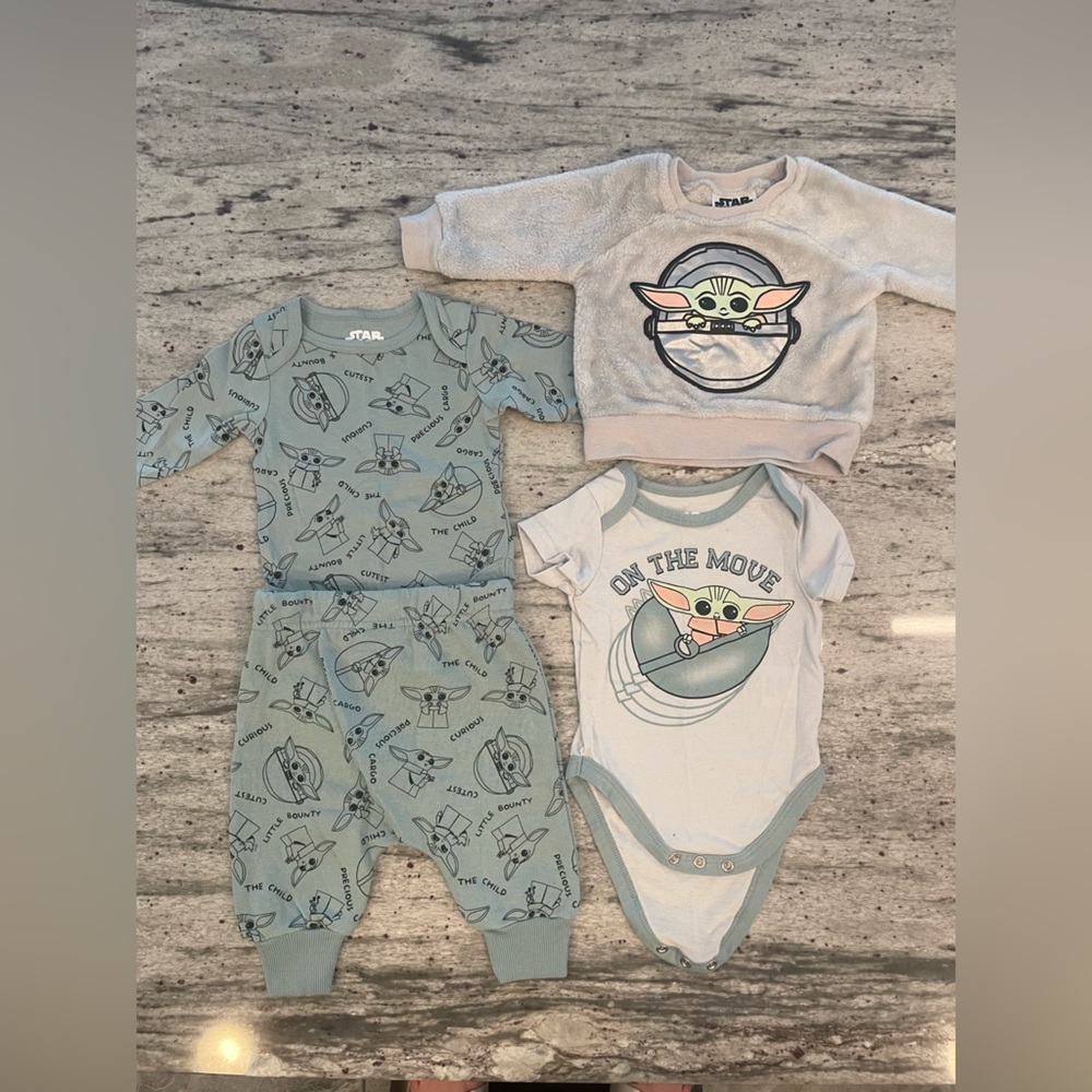 Star Wars Grogu Baby Yoda 4-Piece Set